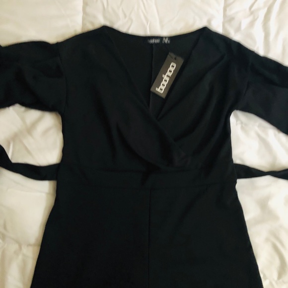 Black offshoulder jumpsuit - Picture 2 of 2